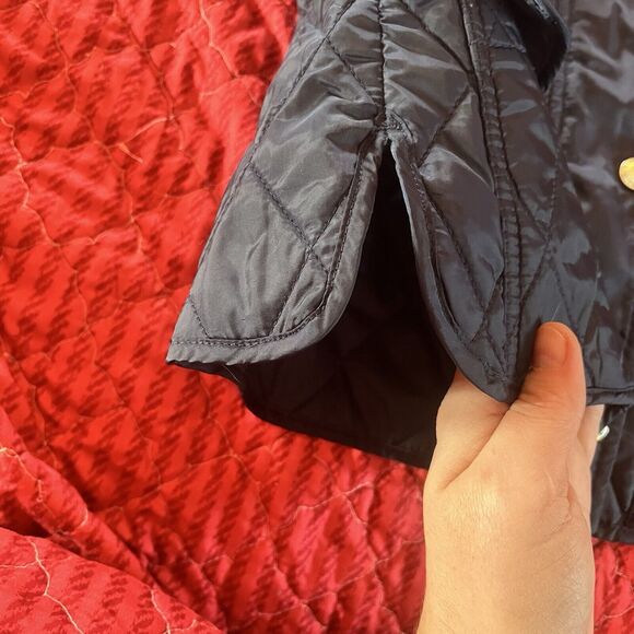 Women's Banana Republic Navy Blue Quilted Full Zip-Up Vest Size X-Small Pockets - Picture 9 of 10